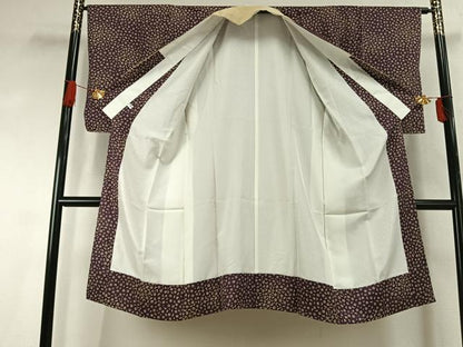平和屋着物●長襦袢　袷　舞桜文　正絹　逸品　AABJ4100fy