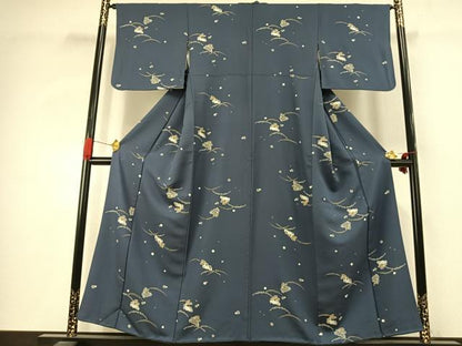 平和屋着物●上質な小紋　兎　金彩　正絹　逸品　AABJ4106fy
