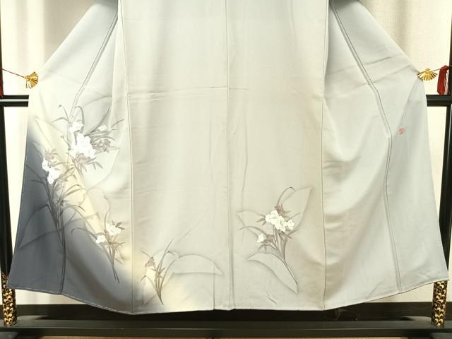 平和屋着物●京の匠日展作家　丹下雄介　訪問着　草花文　暈し染め　金彩　やまと誂製　正絹　逸品　未使用　AABJ4108fy