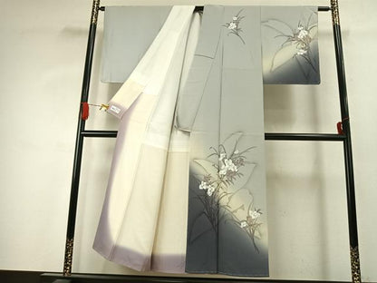 平和屋着物●京の匠日展作家　丹下雄介　訪問着　草花文　暈し染め　金彩　やまと誂製　正絹　逸品　未使用　AABJ4108fy