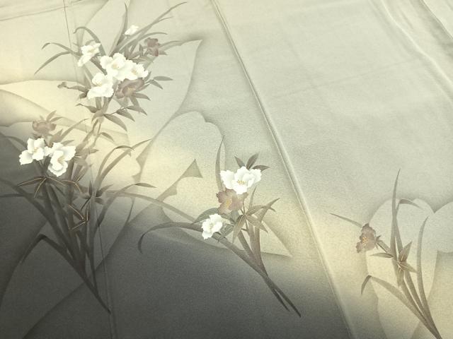 平和屋着物●京の匠日展作家　丹下雄介　訪問着　草花文　暈し染め　金彩　やまと誂製　正絹　逸品　未使用　AABJ4108fy