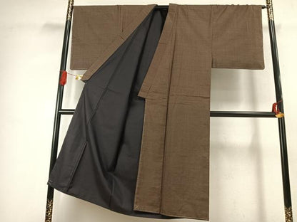 平和屋着物●男性　本場大島紬　一元7マルキ　正絹　逸品　未使用　AABJ4109fy