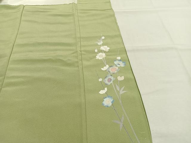 平和屋着物●訪問着　友禅　作家物　枝花文　暈し染め　やまと誂製　正絹　逸品　未使用　AABJ4117fy