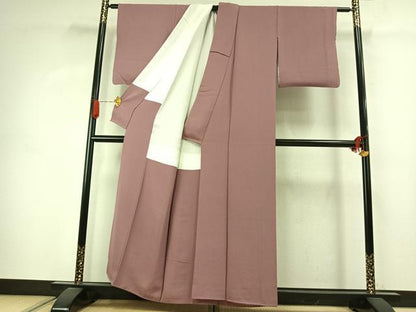 平和屋着物●上質な色無地　石竹色　正絹　逸品　未使用　AABJ4120fy