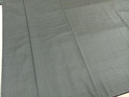 平和屋着物●男性　お召　アンサンブル　100亀甲　総詰め　正絹　逸品　AABJ4122fy