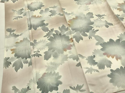 平和屋着物●上質な小紋　地紋起こし　草花文　正絹　逸品　AABJ4124fy