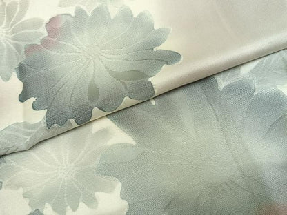 平和屋着物●上質な小紋　地紋起こし　草花文　正絹　逸品　AABJ4124fy
