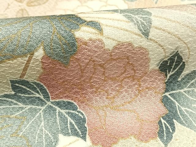 平和屋着物●訪問着　草花文　暈し染め　金彩　正絹　逸品　AABJ4127fy