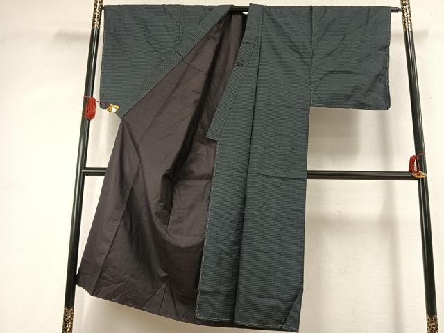 平和屋着物●男性　本場大島紬　亀甲文　正絹　逸品　未使用　AABJ4128fy