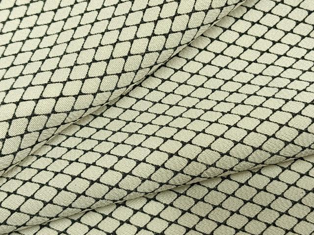 平和屋着物●上質な小紋　幾何学文様　反端付き　正絹　逸品　AABJ4141fy