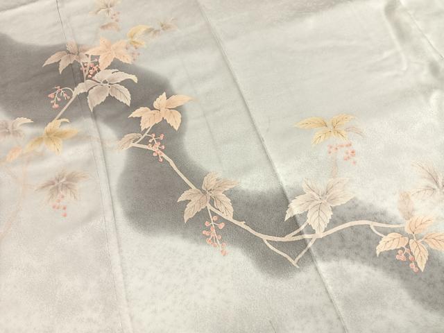平和屋着物●訪問着　刺繍　南天文　暈し染め　正絹　逸品　AABJ4142fy