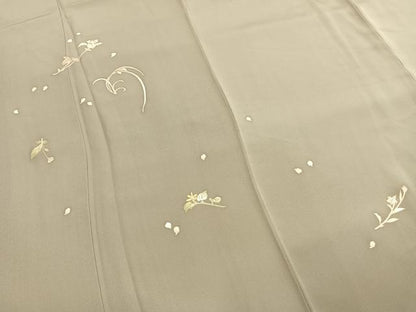 平和屋着物●訪問着　草花文　金彩　正絹　逸品　未使用　AABJ4143fy