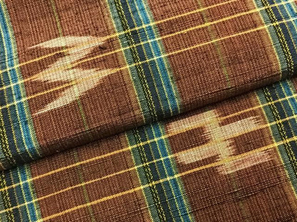 平和屋着物●上質な紬　琉球絣　正絹　逸品　AABJ4144fy