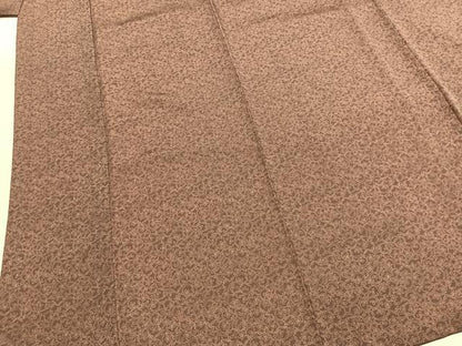 平和屋着物●人間国宝　初代 六谷梅軒(六谷紀久男)錐彫り　重要無形文化　財伊勢型紙　江戸小紋　草花文　正絹　逸品　AABJ4147fy