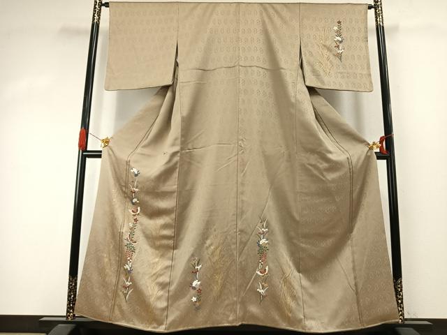 平和屋着物●訪問着　花蝶文　金彩　正絹　逸品　AABJ4154fy