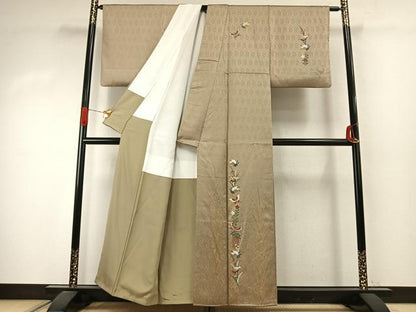 平和屋着物●訪問着　花蝶文　金彩　正絹　逸品　AABJ4154fy
