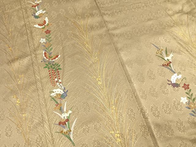 平和屋着物●訪問着　花蝶文　金彩　正絹　逸品　AABJ4154fy