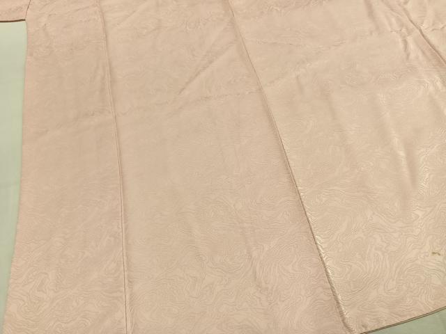 平和屋着物●上質な色無地　墨流し地紋　薄桜色　正絹　逸品　AABJ4156fy
