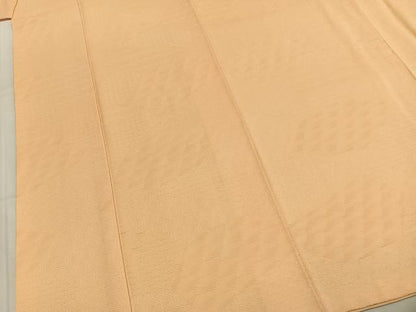 平和屋着物●上質な色無地　切嵌地紋　雄黄色　正絹　逸品　AABJ4158fy