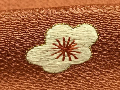 平和屋着物●訪問着　総刺繍　松葉　舞花文　暈し染め　金糸　鬼しぼ縮緬　正絹　逸品　AABJ4160fy