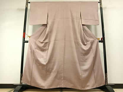 平和屋着物●色留訪問着　枝松地紋　灰桜色　正絹　逸品　AABJ4164fy