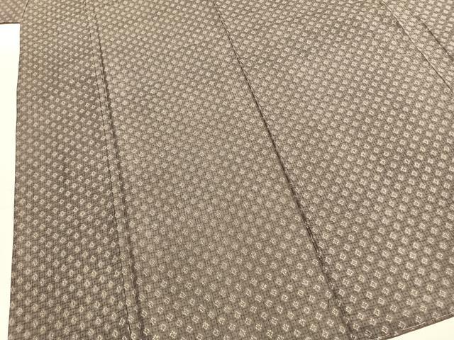 平和屋着物●お召　幾何学文様　正絹　逸品　未使用　AABJ4167fy