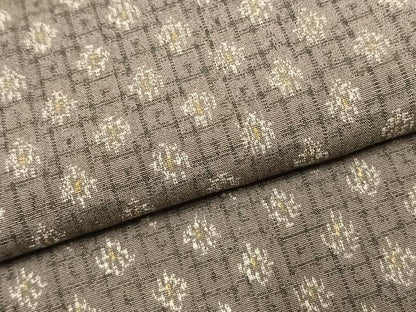 平和屋着物●お召　幾何学文様　正絹　逸品　未使用　AABJ4167fy