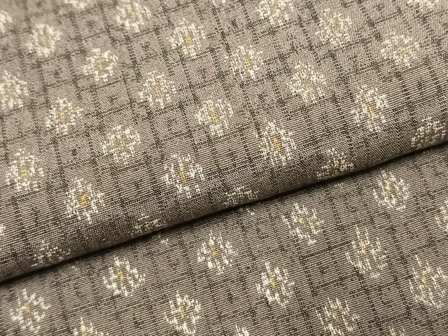 平和屋着物●お召　幾何学文様　正絹　逸品　未使用　AABJ4167fy