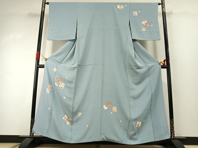 平和屋着物●訪問着　作家物　色紙重ね花文　金彩　正絹　逸品　AABJ4170fy