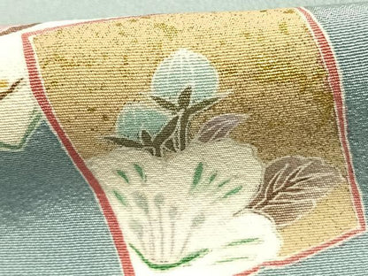 平和屋着物●訪問着　作家物　色紙重ね花文　金彩　正絹　逸品　AABJ4170fy