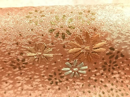 平和屋着物●訪問着　総刺繍　絞り　舞花文　金彩　正絹　逸品　AABJ4172fy