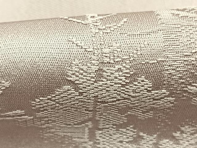 平和屋着物●上質な色無地　樹林地紋　桜鼠色　正絹　逸品　AABJ4173fy