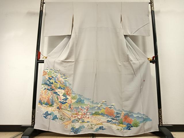 平和屋着物●豪華色留袖　風景花文　暈し染め　正絹　逸品　AABJ4175fy