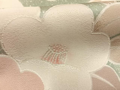 平和屋着物●上質な小紋　地紋起こし　草花文　正絹　逸品　未使用　AABJ4176fy