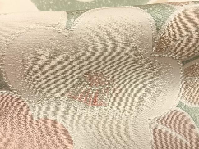 平和屋着物●上質な小紋　地紋起こし　草花文　正絹　逸品　未使用　AABJ4176fy