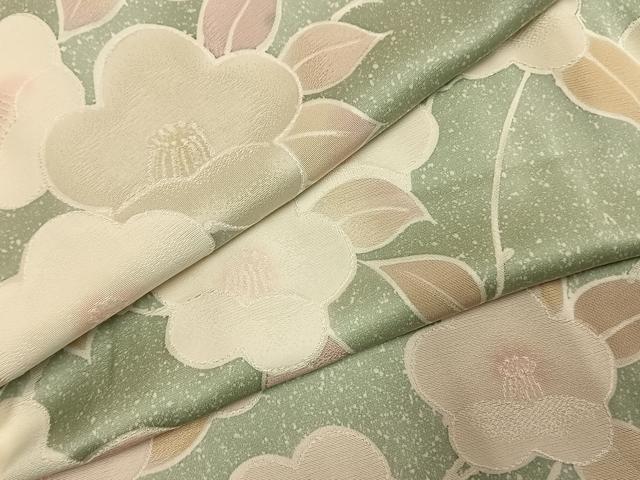 平和屋着物●上質な小紋　地紋起こし　草花文　正絹　逸品　未使用　AABJ4176fy