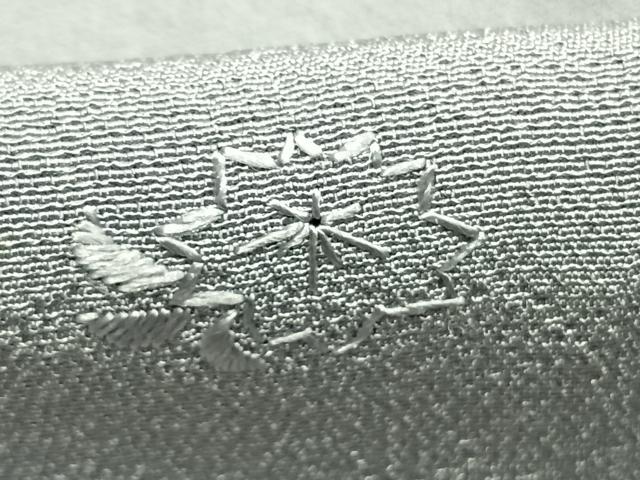 平和屋着物●上質な色無地　総刺繍　草花文　灰青色　正絹　逸品　AABJ4183fy