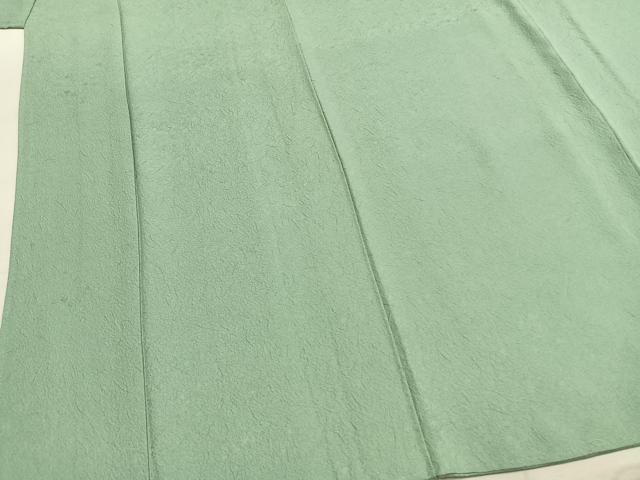 平和屋着物●上質な色無地　散らし地紋　裏葉柳色　正絹　逸品　AABJ4191fy