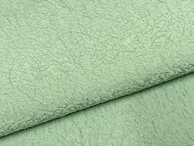 平和屋着物●上質な色無地　散らし地紋　裏葉柳色　正絹　逸品　AABJ4191fy
