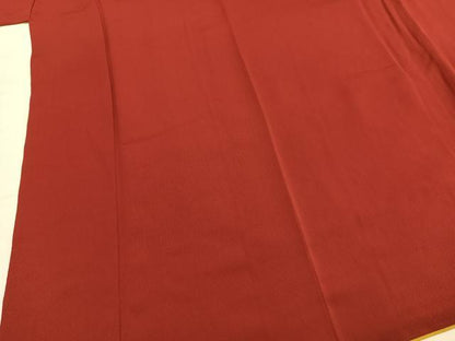 平和屋着物●豪華振袖　色無地　紅海老茶色　正絹　逸品　AABJ4196fy
