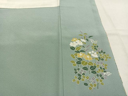 平和屋着物●訪問着　友禅　作家物　風景花文　暈し染め　正絹　逸品　AABJ4201fy