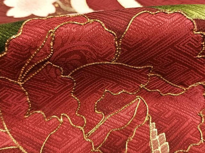 平和屋着物●豪華振袖　駒刺繍　草花文　金彩　上代28万円　仮絵羽　逸品　未使用　AABJ4203fy