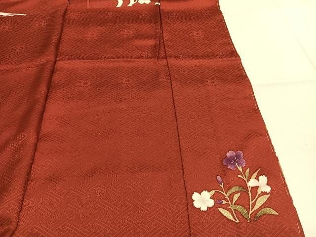 平和屋着物●豪華振袖　駒刺繍　草花文　金彩　上代28万円　仮絵羽　逸品　未使用　AABJ4203fy