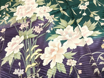 平和屋着物●豪華振袖　草花文　暈し染め　丹後ちりめん　仮絵羽　逸品　未使用　AABJ4204fy