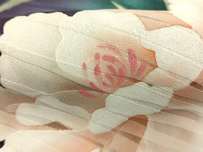 平和屋着物●豪華振袖　草花文　暈し染め　丹後ちりめん　仮絵羽　逸品　未使用　AABJ4204fy