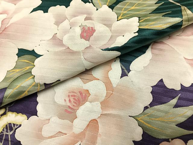 平和屋着物●豪華振袖　草花文　暈し染め　丹後ちりめん　仮絵羽　逸品　未使用　AABJ4204fy