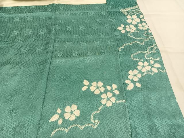 平和屋着物●創業460年・千總　振袖　駒刺繍　絞り　草花文　金彩　高島屋扱い　正絹　逸品　AABJ4205fy