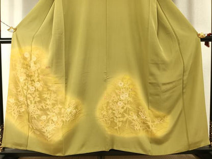 平和屋着物●訪問着　草花文　暈し染め　金彩　鈴乃屋扱い　正絹　逸品　AABJ4211fy