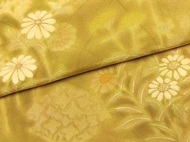 平和屋着物●訪問着　草花文　暈し染め　金彩　鈴乃屋扱い　正絹　逸品　AABJ4211fy