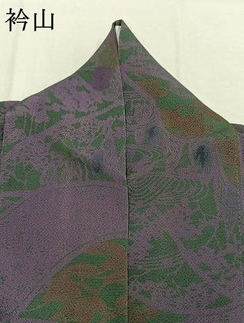 平和屋着物●宮内庁御用達　赤城右堂　小紋　舞花文　鬼しぼ縮緬　正絹　逸品　AABJ4212fy